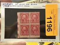 #634 MINT NH BLOCK 1928 WASHINGTON STAMP ISSUE