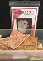 TUB WITH ENGLISH BULLDOG QUILT PATTERN KIT