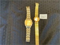 Gold Tone Susan Lucci & Paul Peugeot Watches