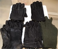 5 PAIR MENS GLOVES SIZE LARGE