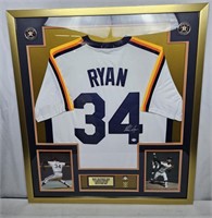 Nolan Ryan Signed Framed Jersey(PSA) & 1