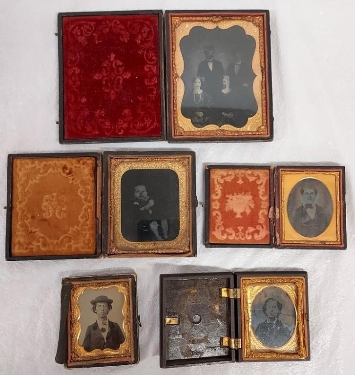 Antique Daguerrotypes or Ambrotypes