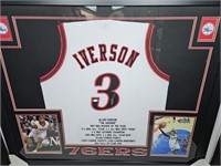 Allen Iverson Signed Framed Jersey JSA Certified