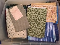 TUB OF ASSORTED SEWING FABRIC