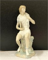 Lladro Tennis Player Figurine