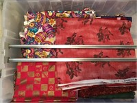 TUB OF ASSORTED SEWING FABRIC