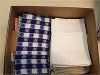BOX OF ASSORTED SEWING FABRIC