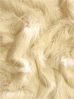 $24  Faux Gorilla Fur Fabric  Yard (Ivory)