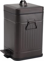 1.3 Gallon Metal Trash Can  Dark Bronze