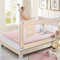 Welspo 70in Bed Rail  Convertible Crib  Beige