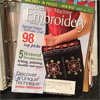 BINDER WITH EMBROIDERY MAGAZINES