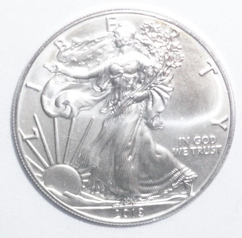 2019 1 oz fine silver eagle coin w coa