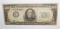 1934 $500 federal reserve note
