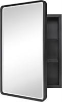 $135  TEHOME Black Metal Bathroom Cabinet 16x24'