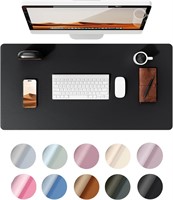 YSAGi Leather Desk Pad  31.5 x 15.8  Black