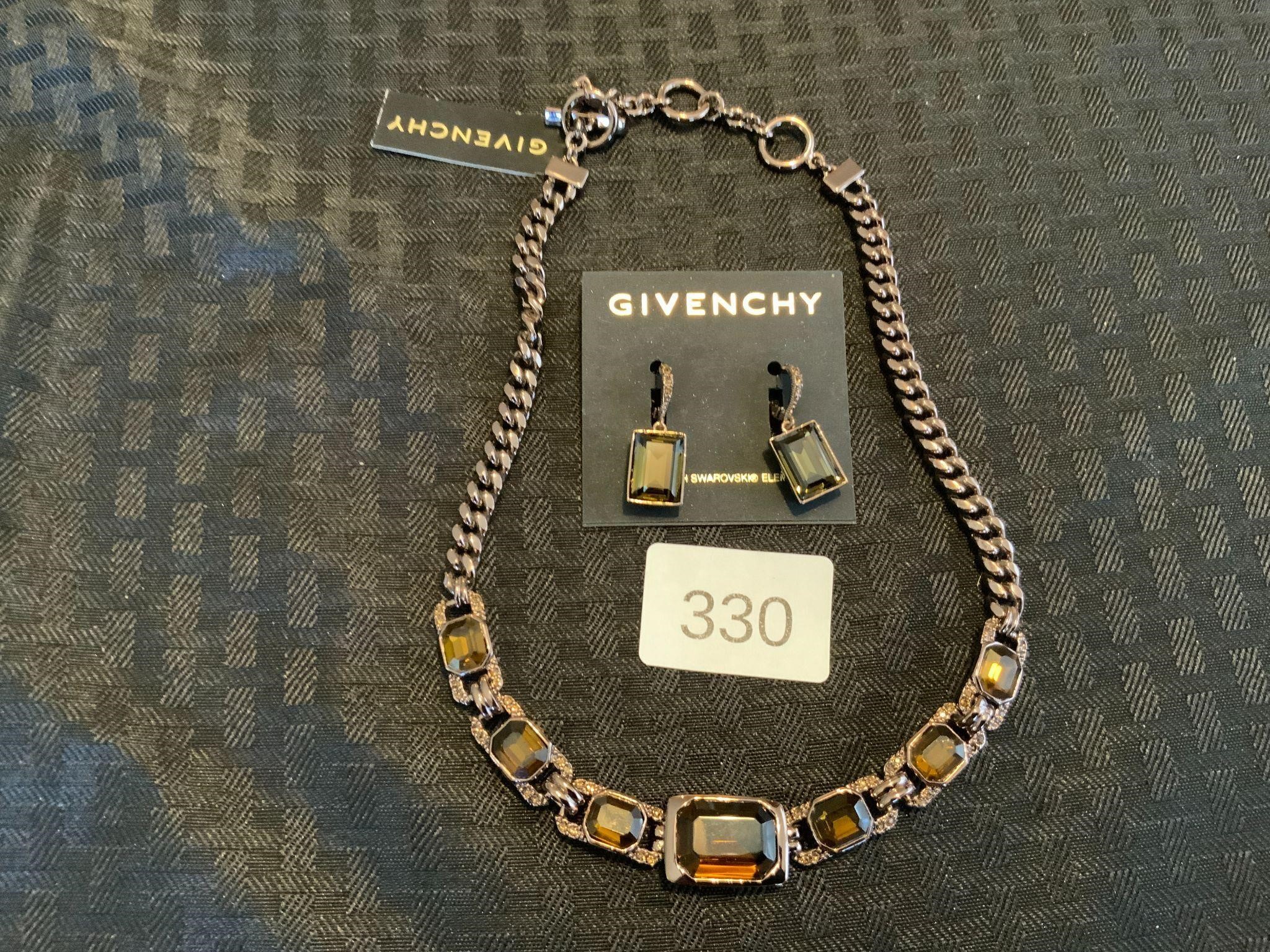 Givenchy Necklace & Earrings Swarovski Elements