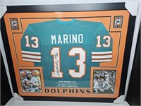 Dan Marino 32/513 Signed Framed Jersey 36x44