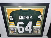 Jerry Kramer Signed Framed Jersey JSA Certified