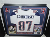 Rob Gronkowski Signed Framed Jersey 36x44 Beckett