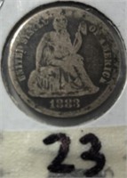1883 Seated Liberty Silver Dime
