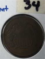 1865 2 Cent Piece