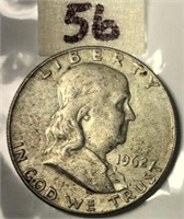 1952D Franklin Silver Half Dollar