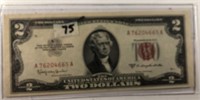 Series 1953 C $2 US Note Red Seal