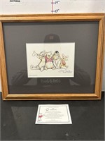 Pooh and pals lithograph with crystals
