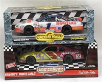 (M) 2 American Muscle 1:18 Scale Cars Hooters