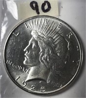 1925 Peace Silver Dollar AU