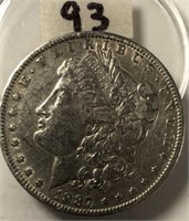 1887O Morgan Silver Dollar