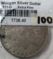 1921D Morgan Silver Dollar