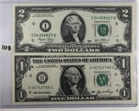 Series 2003 $2 Federal Reserve Note & Series 2006