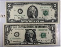 Series 2003 $2 Federal Reserve Note & Series 2006