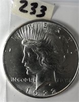 1922 Peace Silver Dollar