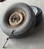 (M) 2 Tires & Lug Wrench p245/75R16 & 265/75R16