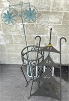 (M) Metal Plant Stands, Bike Ornament & Platform