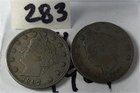 1897 & 1907 V Nickels
