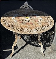 (J) Metal Table 26x39 & Chair