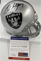 Raiders Bo Jackson Mini Helmet PSA Certiftcation,