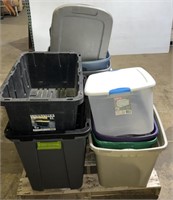 (KC) Pallet with Totes and lids