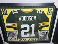 Woodson Signed Framed Jersey PSA Certified 36x44