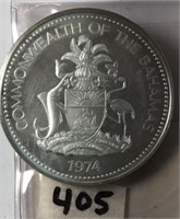 1974 Commonwealth of The Bahamas $2 Silver Proof
