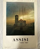 Vintage 1968 Assisi Travel Poster