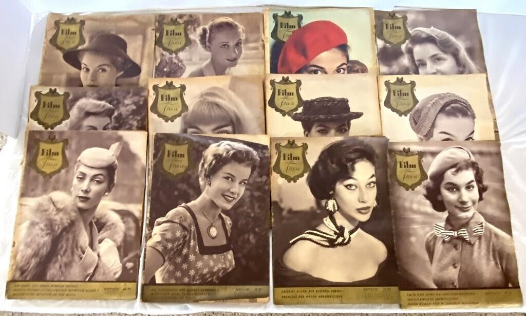 Twelve Vintage German Film Magazines