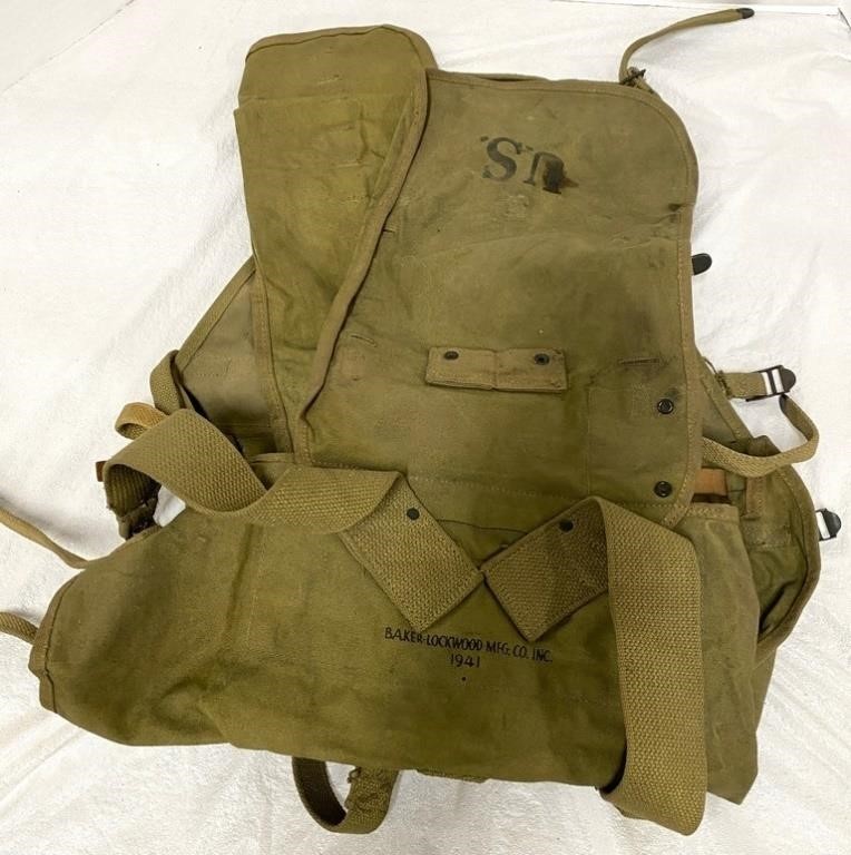 Vintage 1941 WW II Backpack