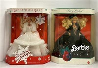 Two Happy Holidays Barbie Dolls