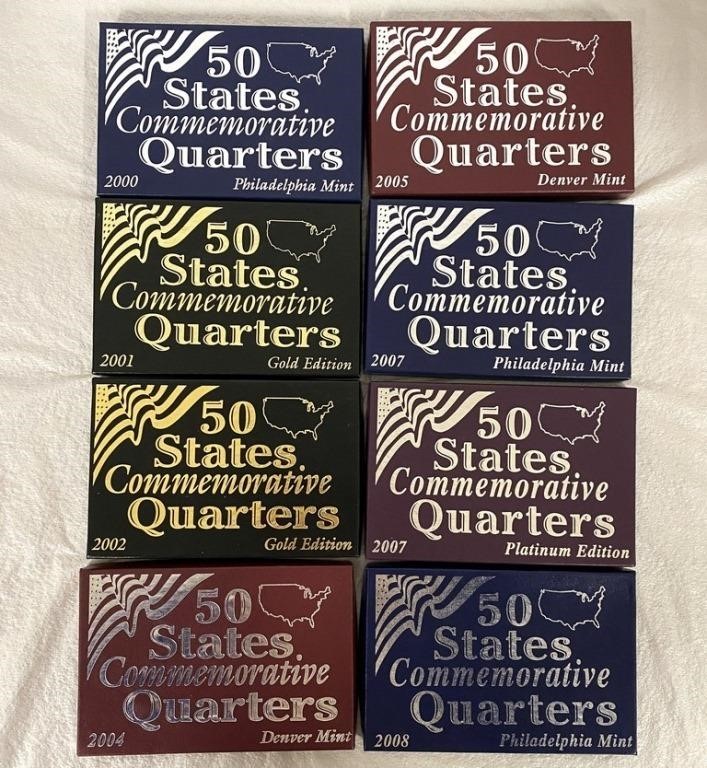 Eight Boxes of State Quarters