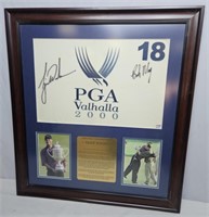Tiger Woods & Bob May Autographed 2000 PGA Framed