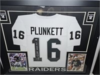 Plunkett Signed Framed Jersey JSA Certified 36x44